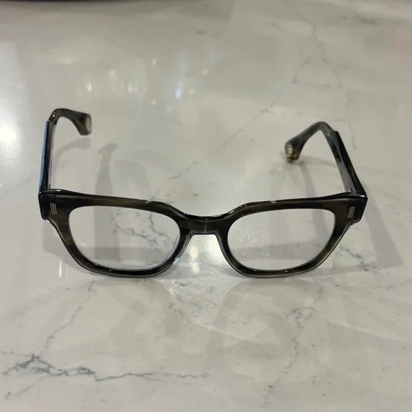 Classic Square Gray Acetate Glasses - Picture 6 of 11